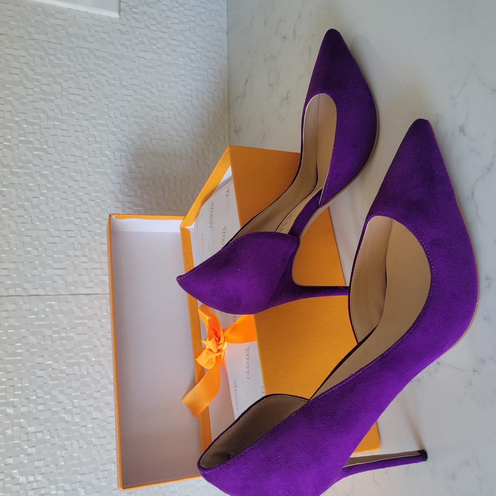 Elegant Purple d'Orsay Heels